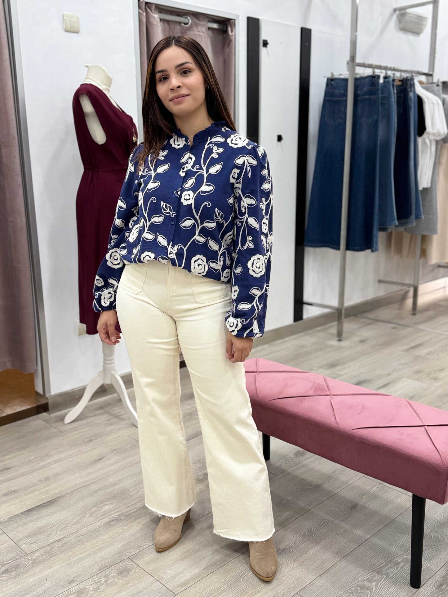 Blusa con Diseño Tejido
